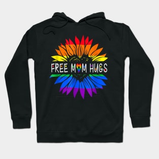 Free Mom Hugs Gay Pride LGBT Rainbow Flower Cool Gifts Hoodie